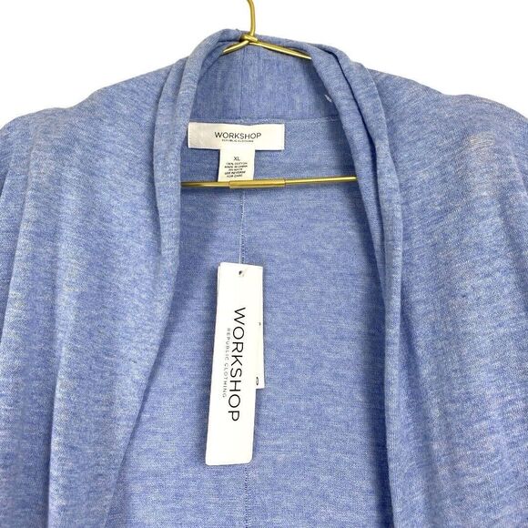 Workshop Republic Clothing Womens Knit Draped Open Cardigan Size XL 0093 - Picture 4 of 7